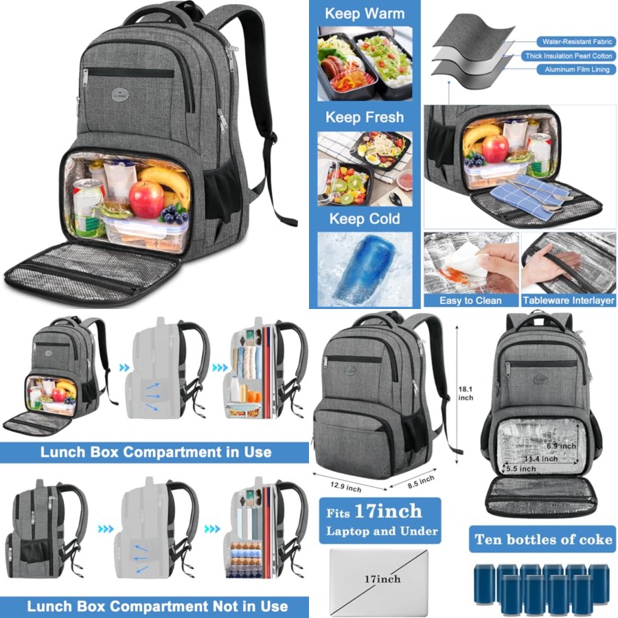 Laptop Backpack Anti Theft - Work Backpack for Men, Large Anti