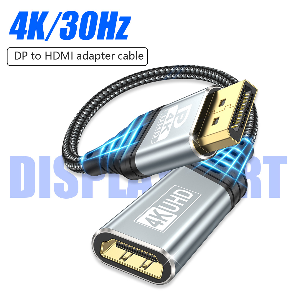 Laptop Accessories Box - 4K30Hz Display Port to HDTV Adapter