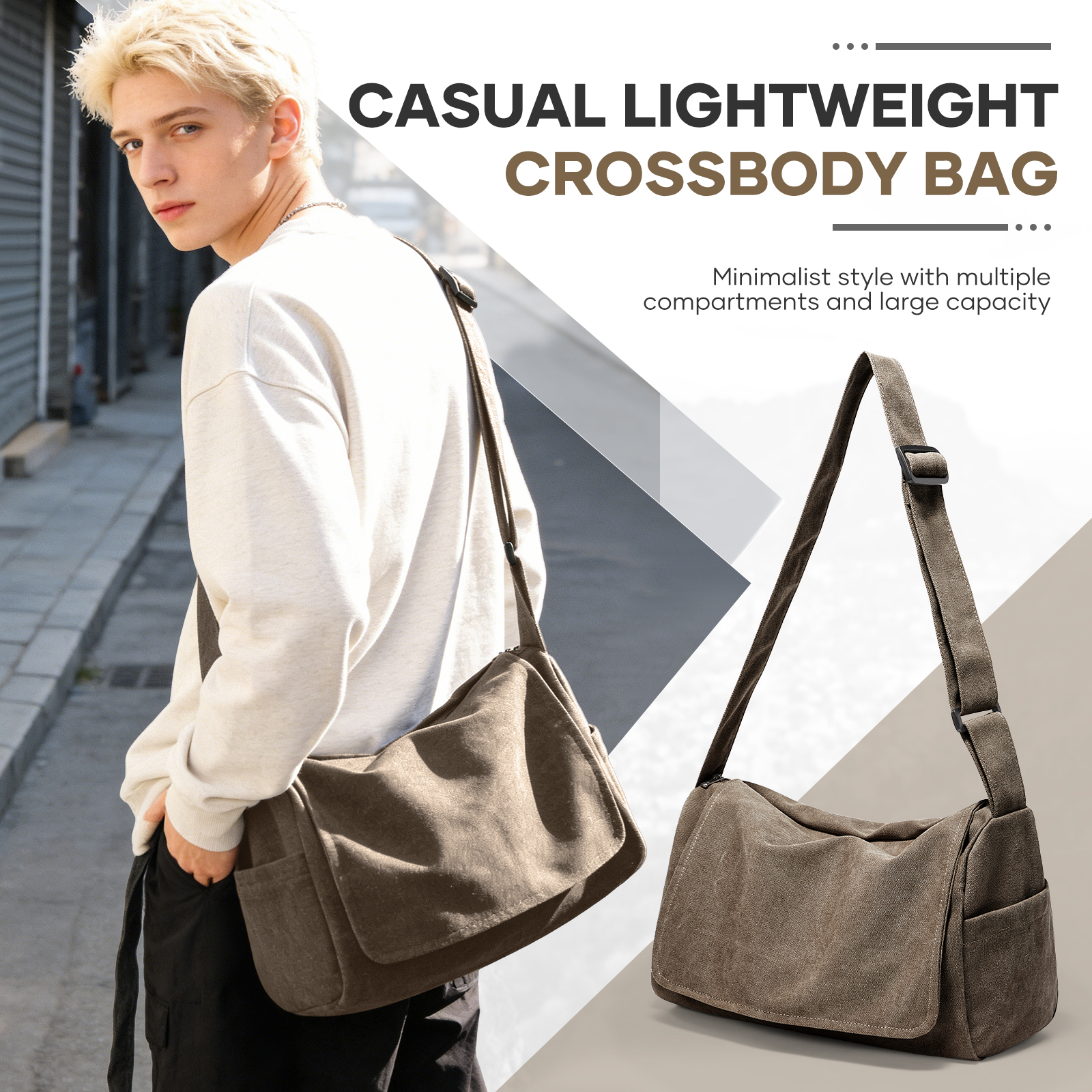 Vintage Men's Shoulder Bag Mes - Laptop Accessories Box ulasan dan harga