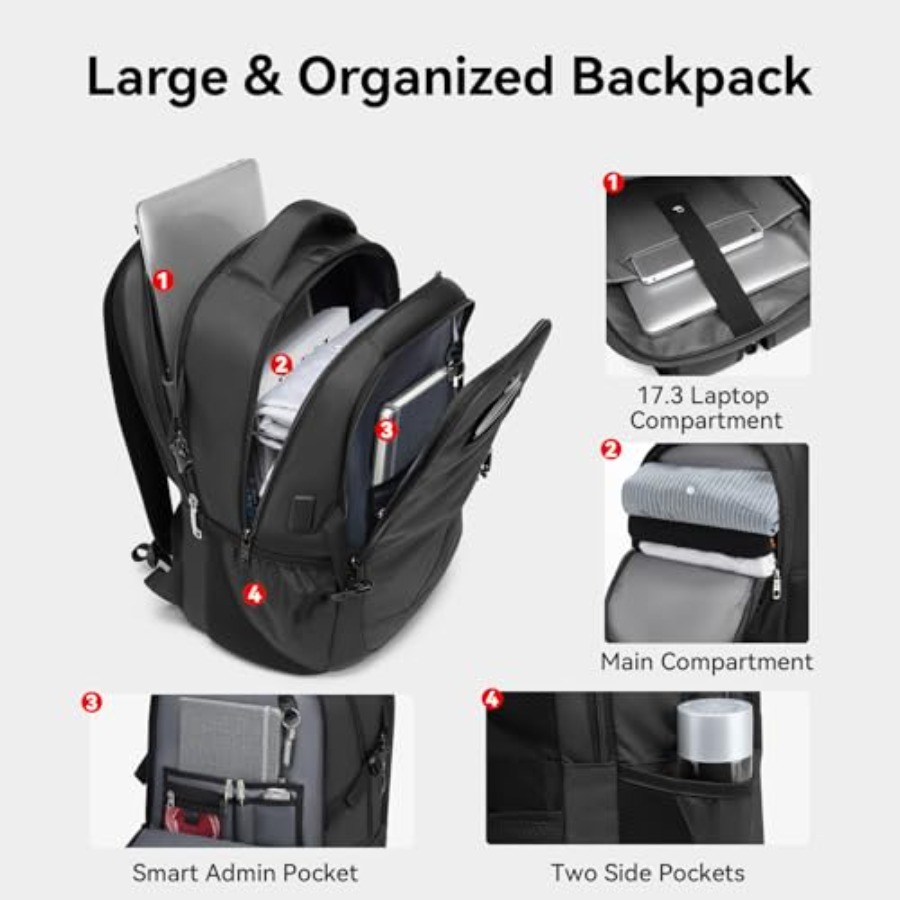 17.3'' Laptop Backpack for Men - Laptop Backpack Anti Theft ulasan dan harga