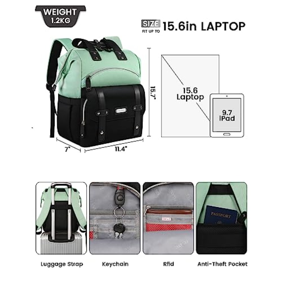Laptop Backpack for WomenColle - Laptop Backpack Anti Theft ulasan dan harga