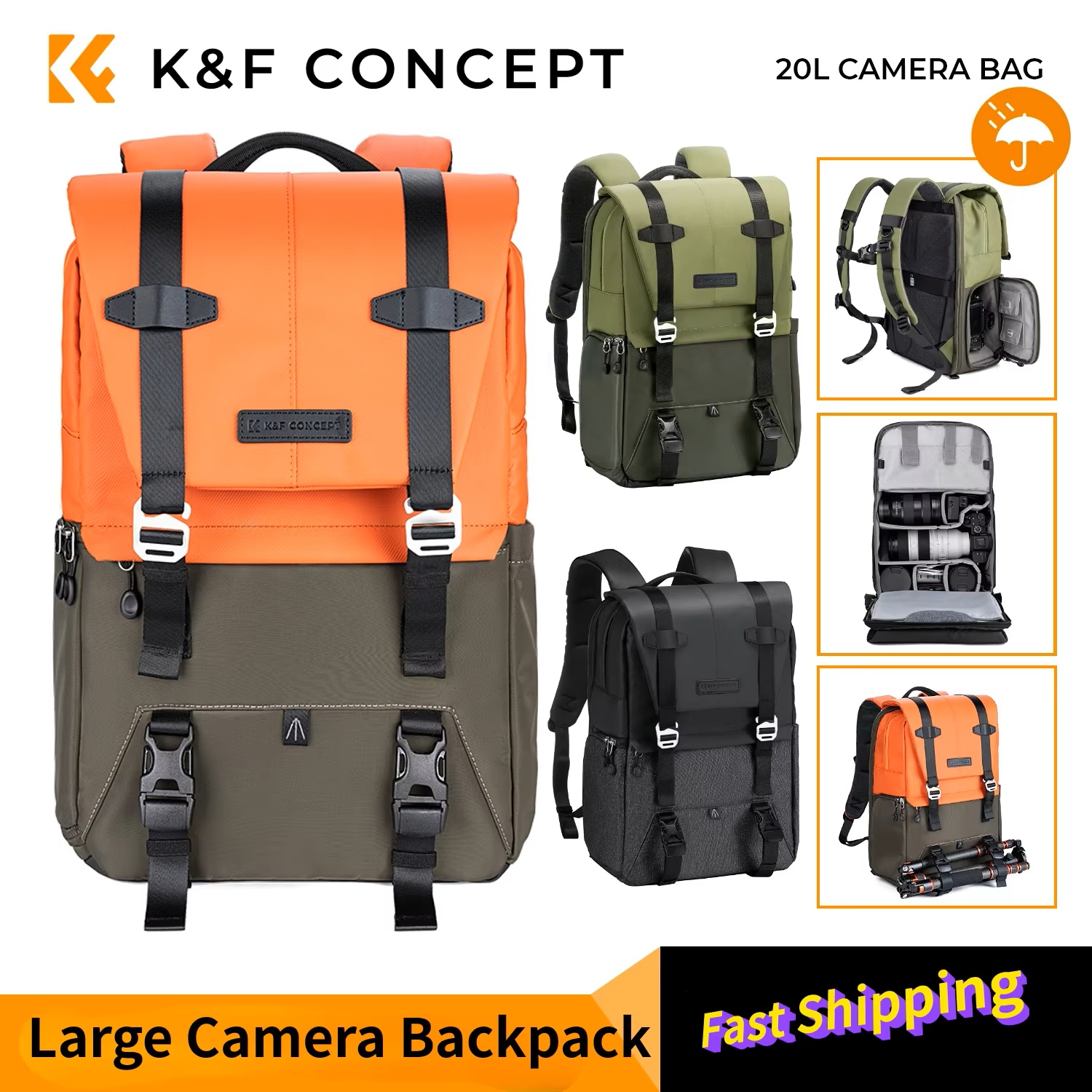 K&F CONCEPT Camera Backpack Tr - Laptop Accessories Box ulasan dan harga