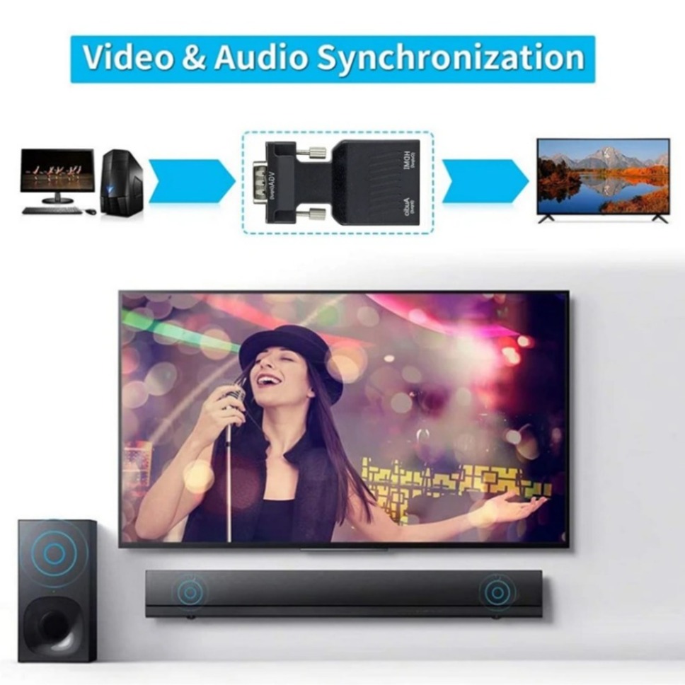 1080P VGA to HDMI Converter Wi - Hdmi Vga Adapter ulasan dan harga