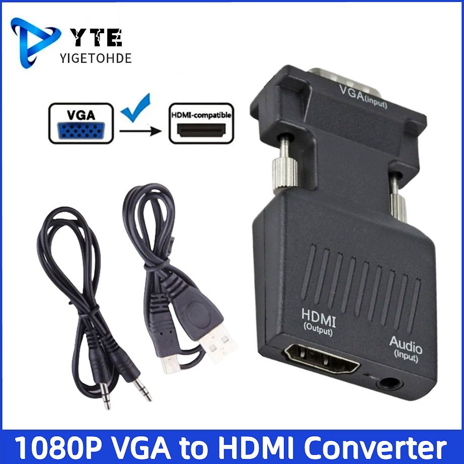 YIGETOHDE VGA to HDMI Converte - Hdmi Vga Adapter ulasan dan harga