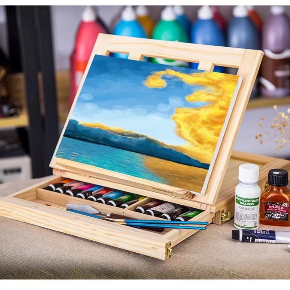 Portable Wooden Table Easel fo - Laptop Accessories Box ulasan dan harga