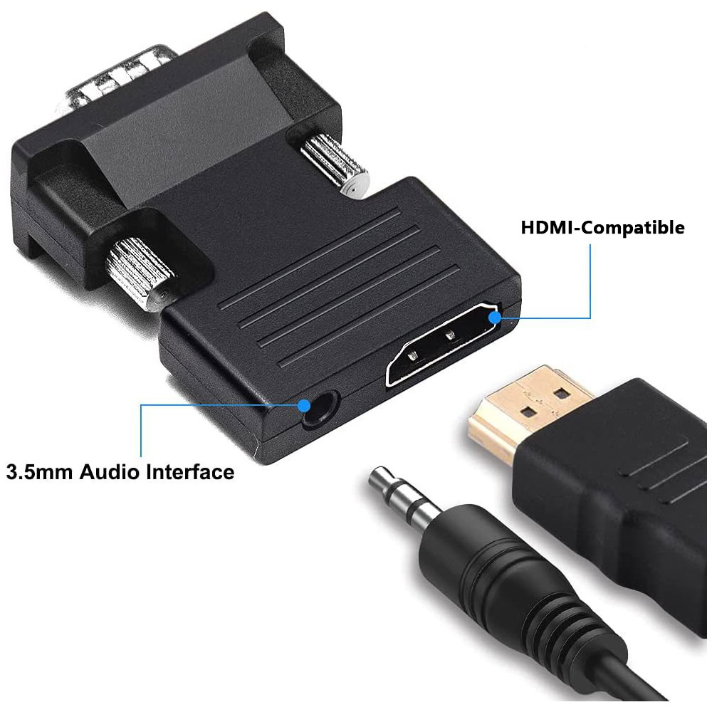 HDMI-compatible to VGA Convert - Hdmi Vga Adapter ulasan dan harga