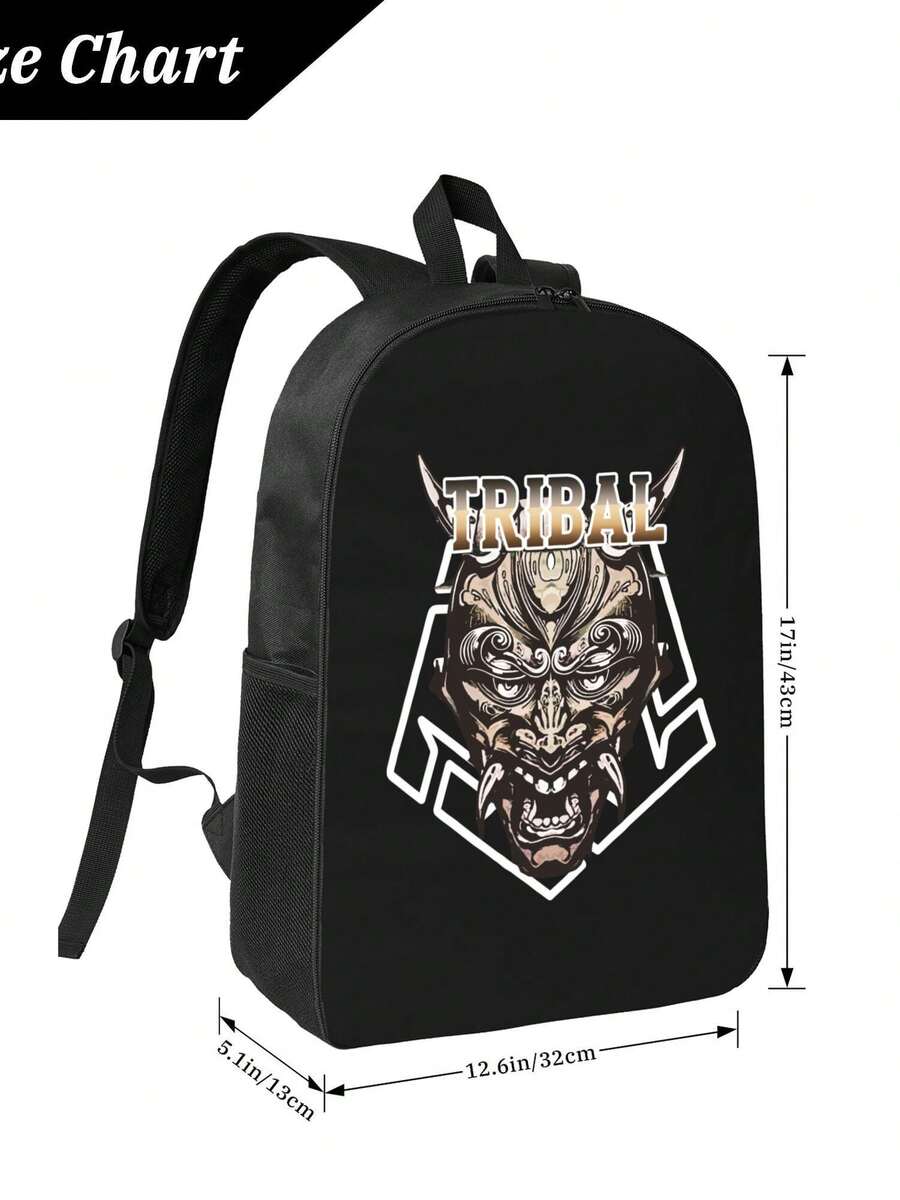 Tribal Demon Print Waterproof  - Laptop Backpack Anti Theft ulasan dan harga