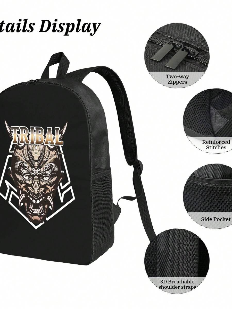 Tribal Demon Print Waterproof  - Laptop Backpack Anti Theft ulasan dan harga