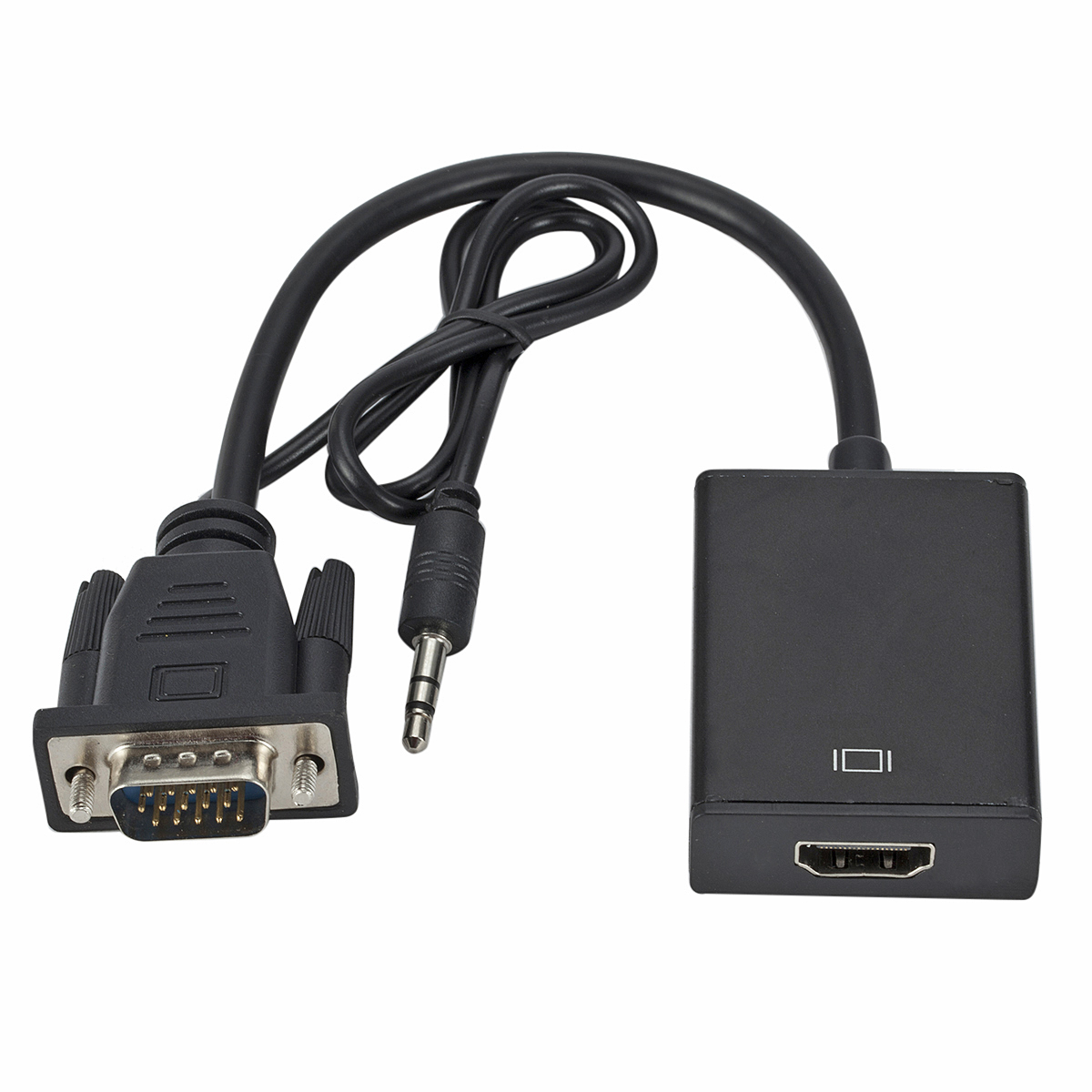 1080P HD VGA TO HD with 3.5mm  - Hdmi Vga Adapter ulasan dan harga