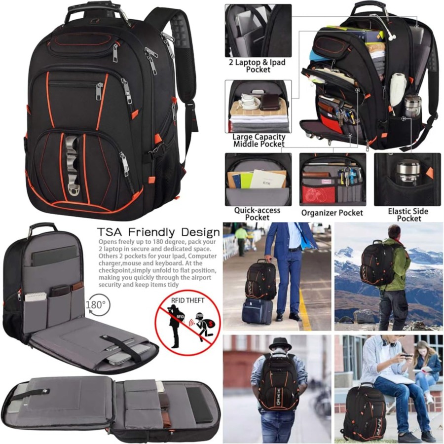 Travel Laptop Backpack, Extra  - Laptop Backpack Anti Theft ulasan dan harga