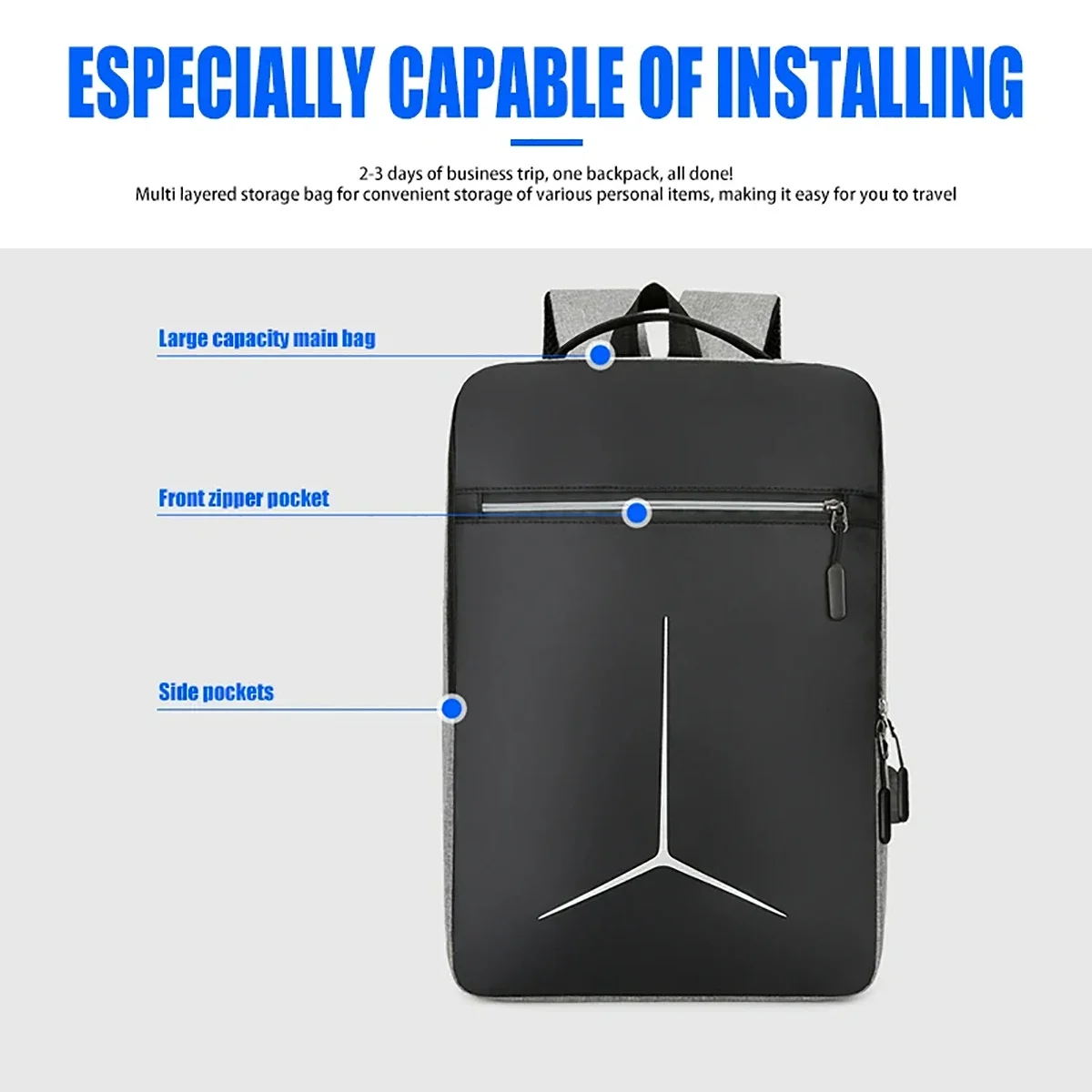 New Anti-theft USB Waterproof  - Laptop Backpack Anti Theft ulasan dan harga