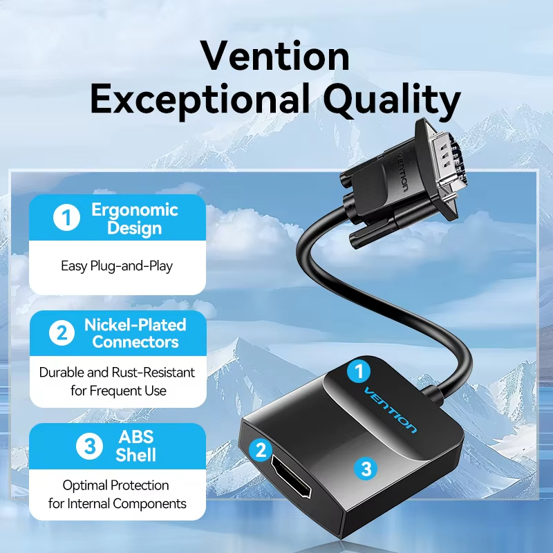 Vention VGA to HDMI adapter Wi - Hdmi Vga Adapter ulasan dan harga