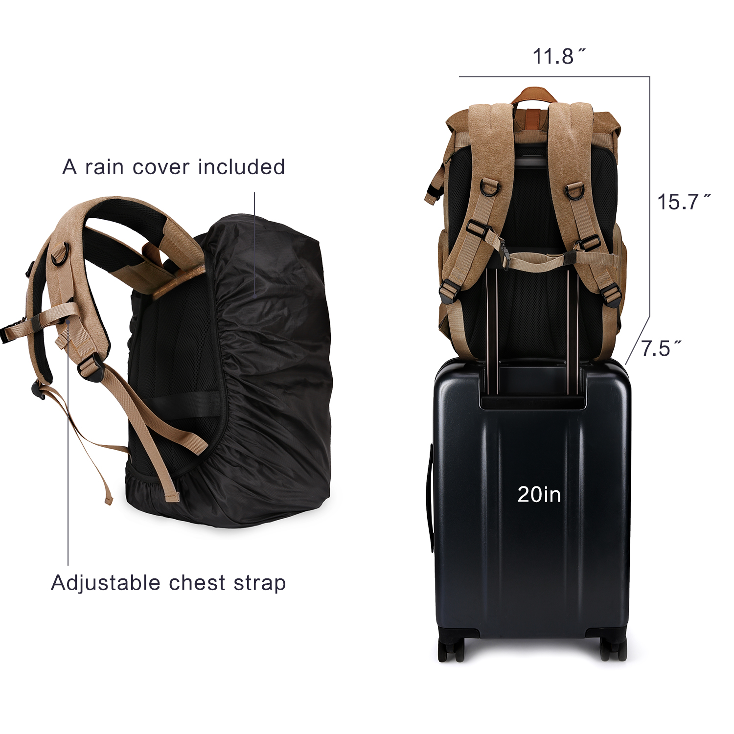 BAGSMART Camera Bag DSLR Photo - Laptop Backpack Anti Theft ulasan dan harga