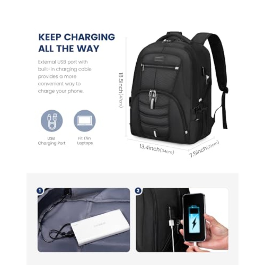 Travel Laptop Backpack Waterpr - Laptop Backpack Anti Theft ulasan dan harga