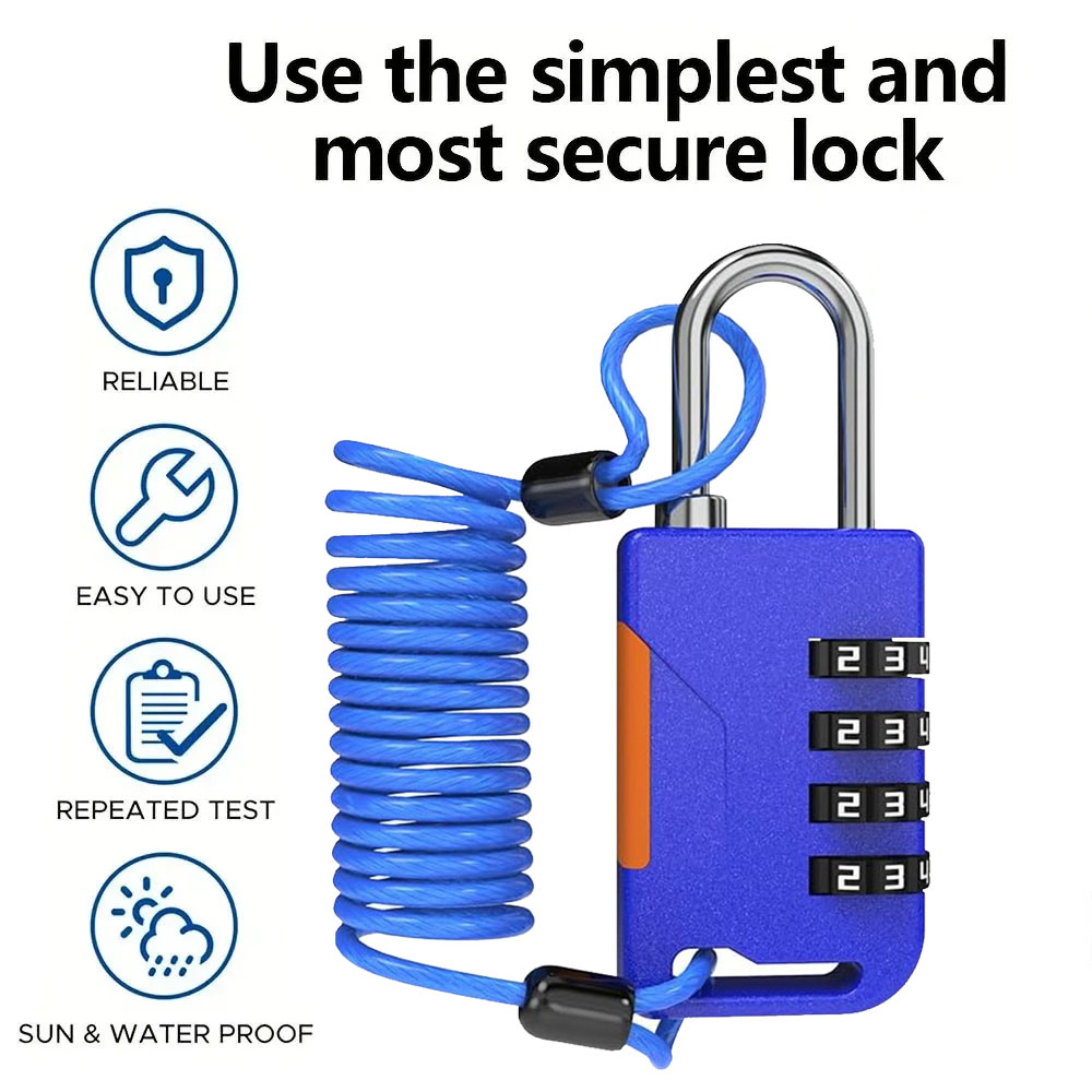4 Digit Combination Padlock wi - Laptop Backpack Anti Theft ulasan dan harga