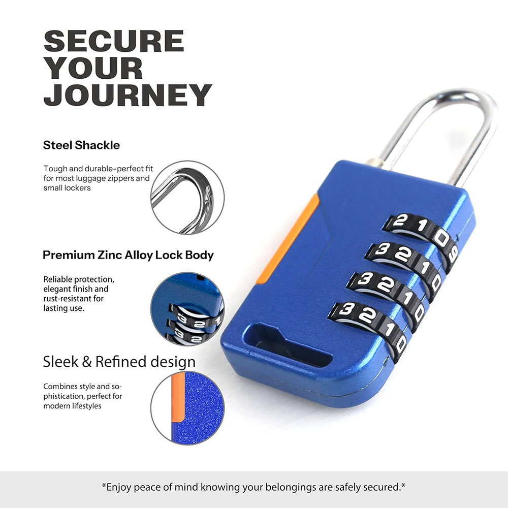 4 Digit Combination Padlock wi - Laptop Backpack Anti Theft ulasan dan harga